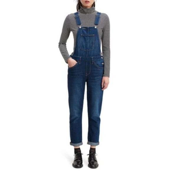 Levi’s Original Big Mouth Denim Overalls $128 S M L Dark Wash Womens Fre… - Picture 5 of 9